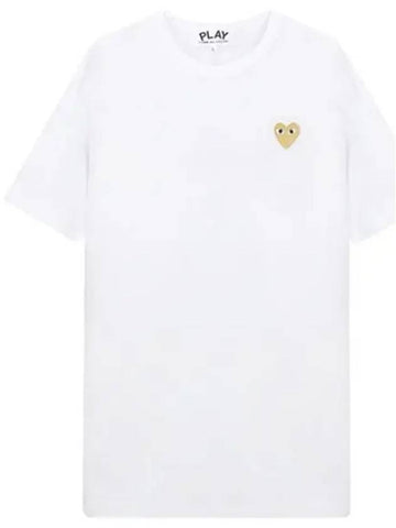 Gold Heart Waffen Short Sleeve T Shirt - COMME DES GARCONS - BALAAN 1