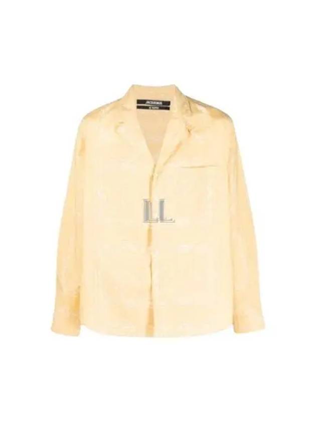 La Chemise Luis Paisley Print Long Sleeve Shirt Yellow - JACQUEMUS - BALAAN 2