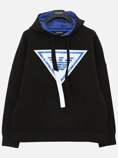 Eagle Logo Hoodie Black - EMPORIO ARMANI - BALAAN 2