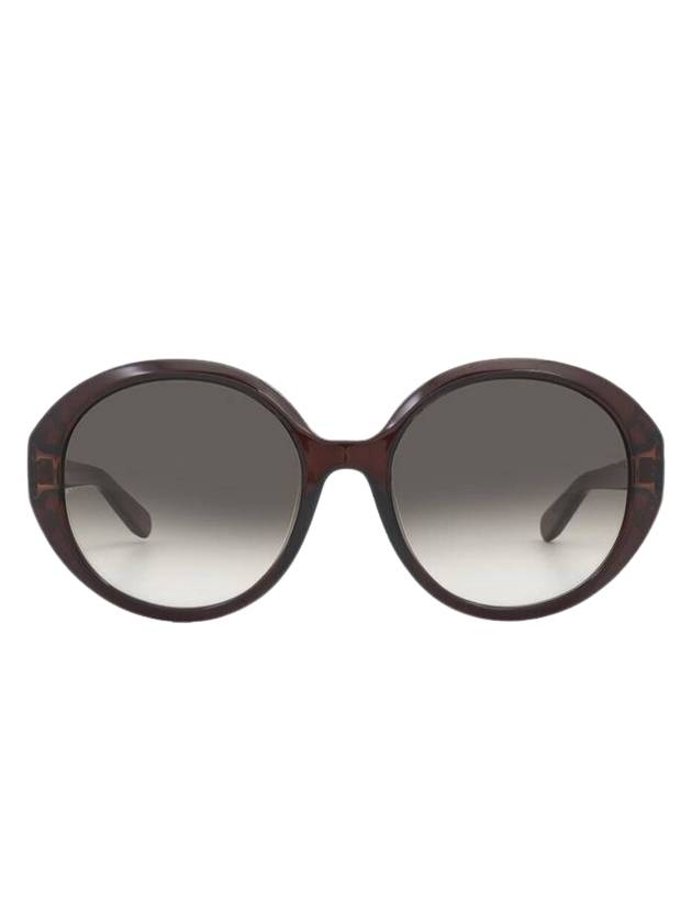 Eyewear Grey Gradient Round Sunglasses Brown - SALVATORE FERRAGAMO - BALAAN 1