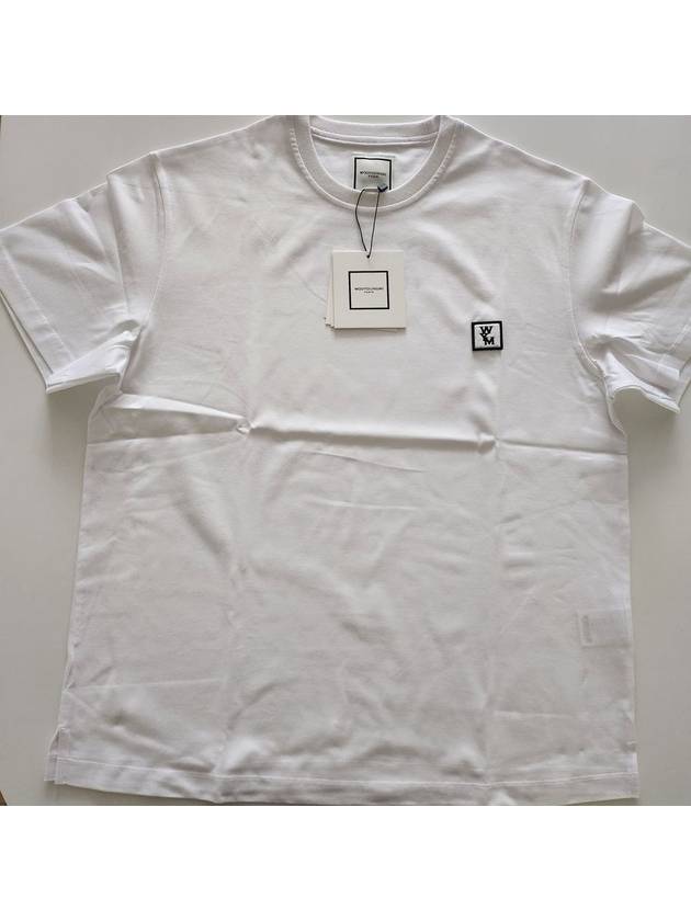 Men's Back Logo Cotton Short Sleeve T-Shirt White - WOOYOUNGMI - BALAAN 5