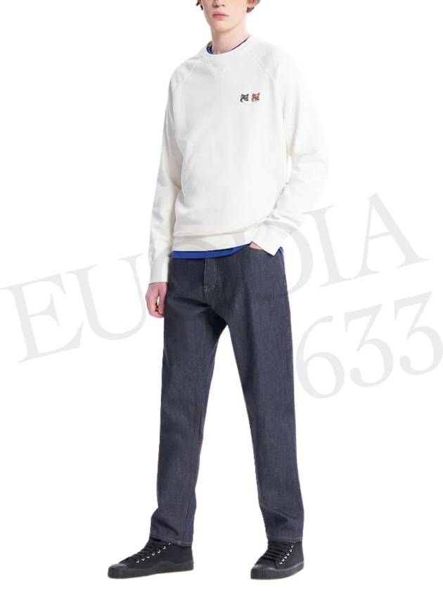 Double Fox Head Patch Classic Sweatshirt Ecru - MAISON KITSUNE - BALAAN 9