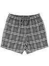 Men's Check Drawcord Swim Shorts Storm Gray - BURBERRY - BALAAN 2