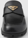 Triangle Logo Leather Mule Black - PRADA - BALAAN 5