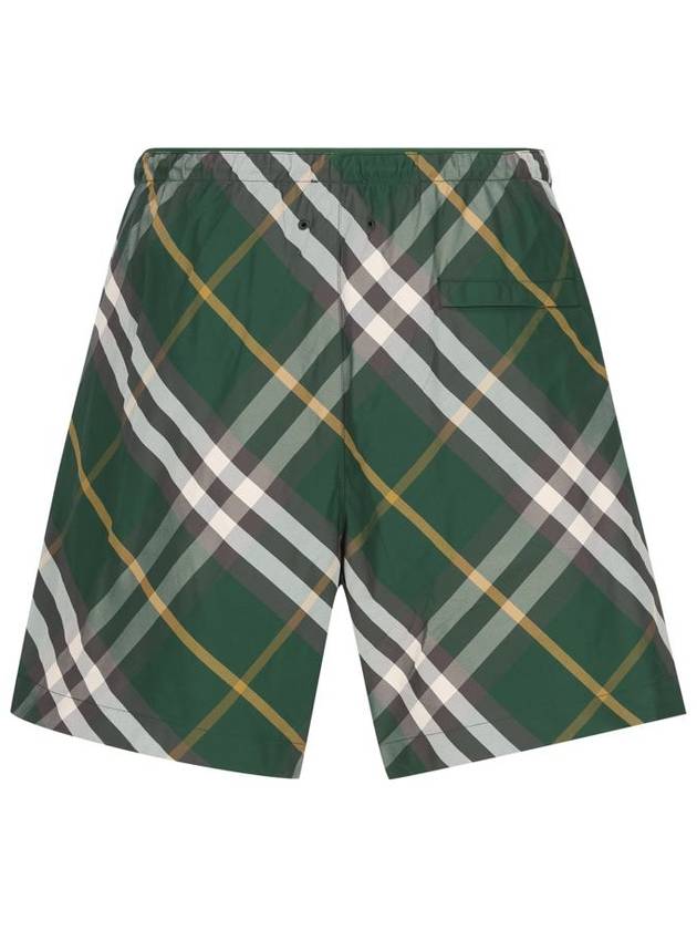 Check Twill Swim Shorts Green - BURBERRY - BALAAN 3