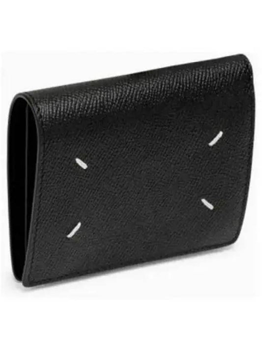 Stitch Logo Compact Bifold Half Wallet Black - MAISON MARGIELA - BALAAN 2