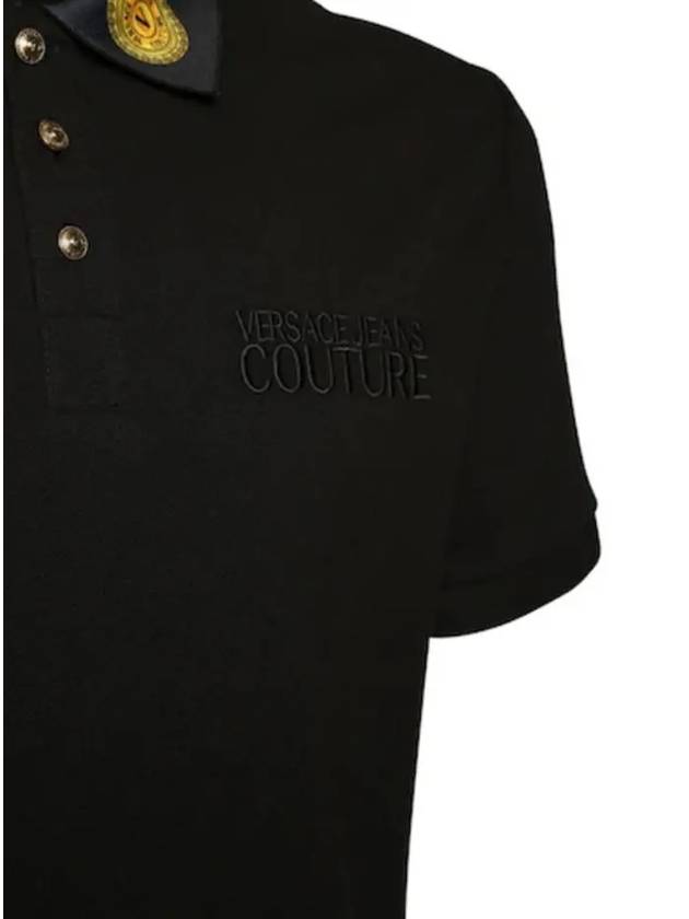 Jeans Couture VEMBLEM Cotton Pique Polo TShirt - VERSACE - BALAAN 2