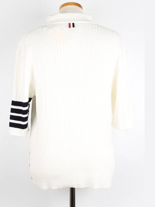 4 bar striped baby cable short sleeve collar 5 110 - THOM BROWNE - BALAAN 4