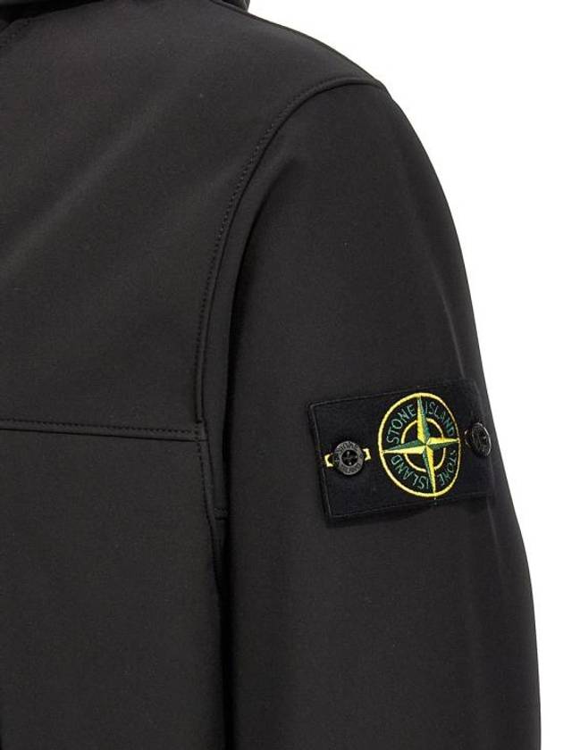 Light Soft Shell R E Dye Technology In Recycled Polyester Hooded Jacket Black - STONE ISLAND - BALAAN 5