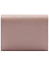 Saffiano Metal Logo Gold Fold Wallet Pink - PRADA - BALAAN 5