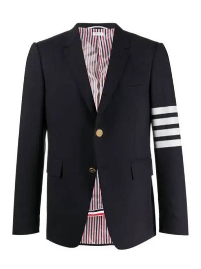 Plain Weave Suiting 4 Bar Classic Sport Jacket Jacket Navy - THOM BROWNE - BALAAN 2