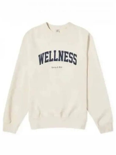 Wellness Logo Print Sweatshirt Cream CRAW2366CR - SPORTY & RICH - BALAAN 1