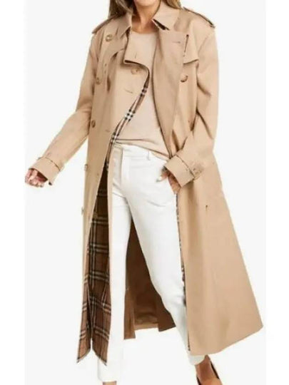 Women's Gabardine Loopback Trench Coat Beige - BURBERRY - BALAAN 2