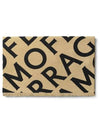 Lettering Double Wool Scarf Camel - SALVATORE FERRAGAMO - BALAAN 6