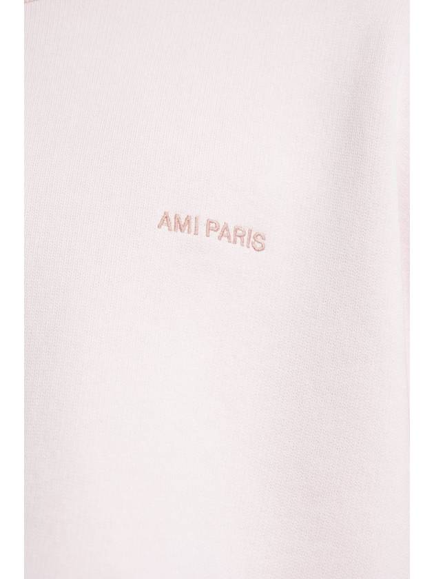 Embroided Logo Sweatshirt Pink - AMI - BALAAN 5