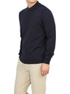 Men's Jerry Wool Long Sleeve Polo Shirt Navy - A.P.C. - BALAAN 6