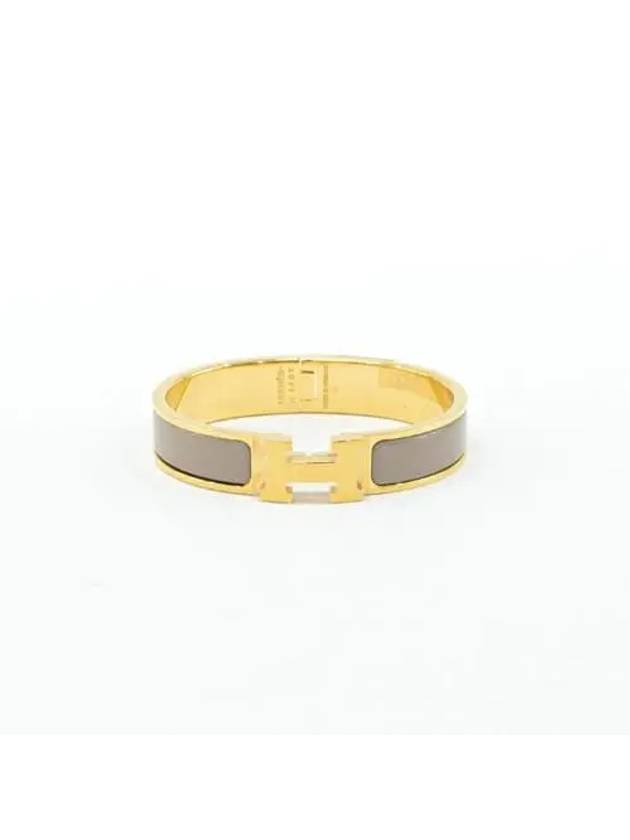 Clic H Bracelet Gold Marron Glace - HERMES - BALAAN 2