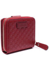 GG Micro Ssima Zipper Half Wallet Red - GUCCI - BALAAN 4