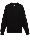 Diagonal Raised Fleece Sweatshirt Black - CP COMPANY - BALAAN 2