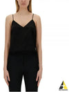 V-Neck Thin Strap Sleeveless Black - ALEXANDER MCQUEEN - BALAAN 2