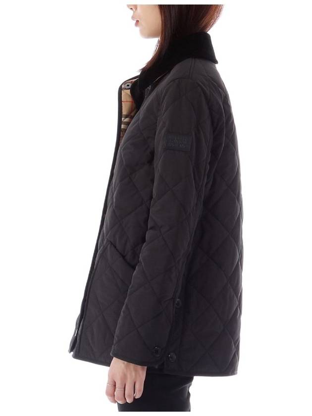 Diamond Quilted Thermoregulated Barn Jacket Black - BURBERRY - BALAAN 4