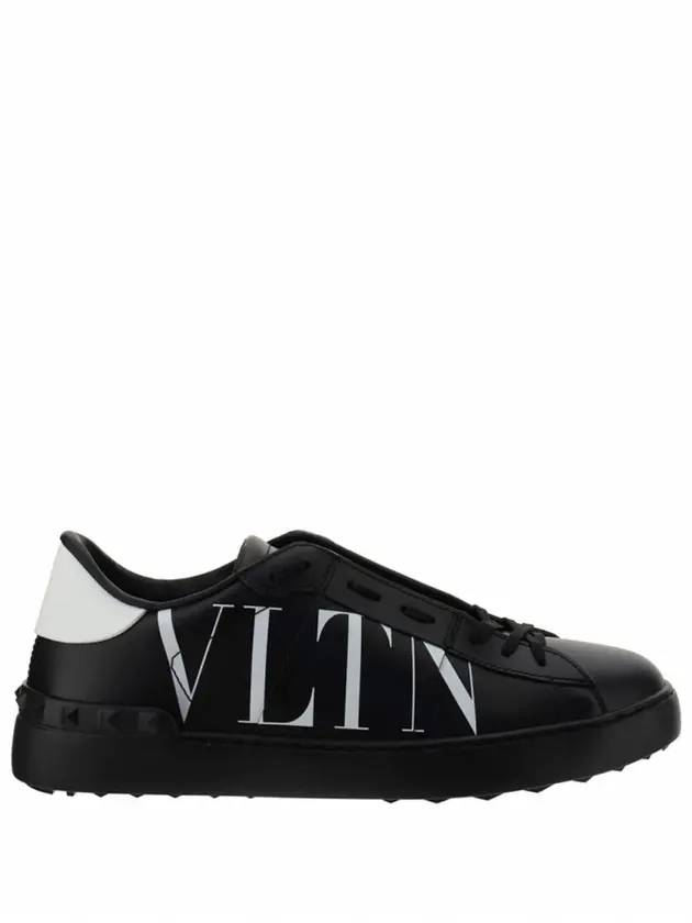 VLTN logo white tab low top sneakers black - VALENTINO - BALAAN 1