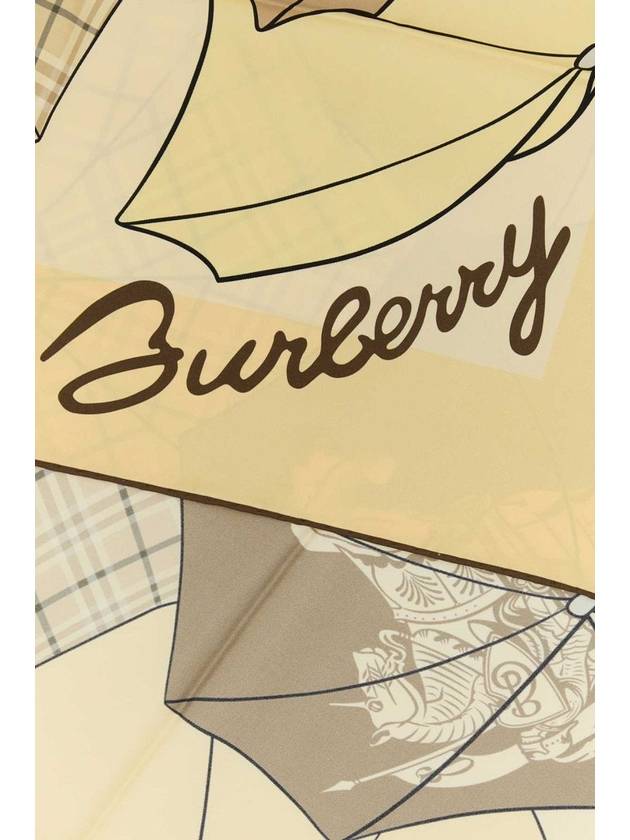 Umbrellas Print Silk Scarf Sandstone - BURBERRY - BALAAN 3