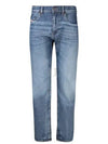 D Strukt Straight Leg Distressed Jeans Blue - DIESEL - BALAAN 2