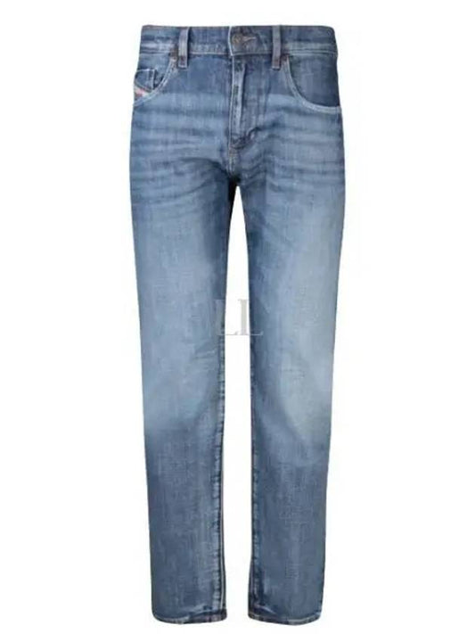 D Strukt Straight Leg Distressed Jeans Blue - DIESEL - BALAAN 2