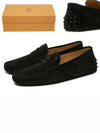 Men's Suede Gommino Driving Shoes Black - TOD'S - BALAAN 2