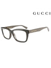 Eyewear Logo Temple Bold Square Glasses Brown - GUCCI - BALAAN.