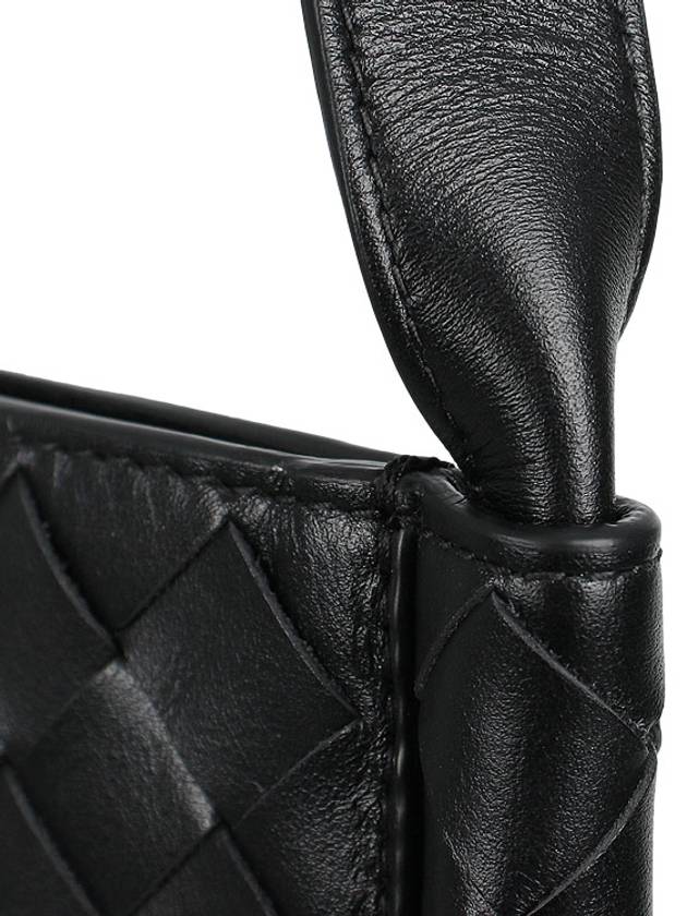 Intrecciato Flat Loop Small Cross Bag Black - BOTTEGA VENETA - BALAAN 8