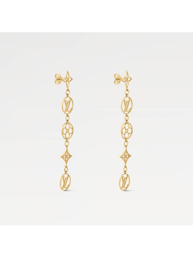 LV Lace Earrings Gold - LOUIS VUITTON - BALAAN 3