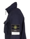 Men's Soft Shell Pocket Zip-Up Jacket Navy - STONE ISLAND - BALAAN.