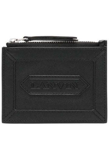 Lanvin Zipped Card Holder With  Label Accessories - LANVIN - BALAAN 1