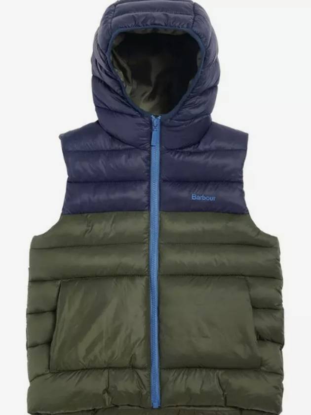 Kids Padded Vest CGI0017 Khaki Navy Boys XL 12 13Y - BARBOUR - BALAAN 8