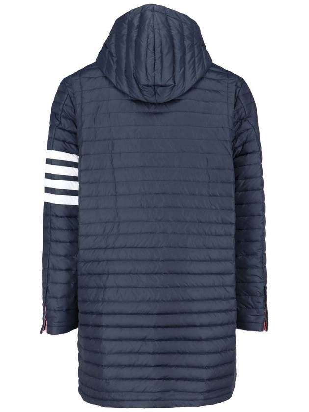 Men's 4 Bar Hooded Padding Navy - THOM BROWNE - BALAAN 3