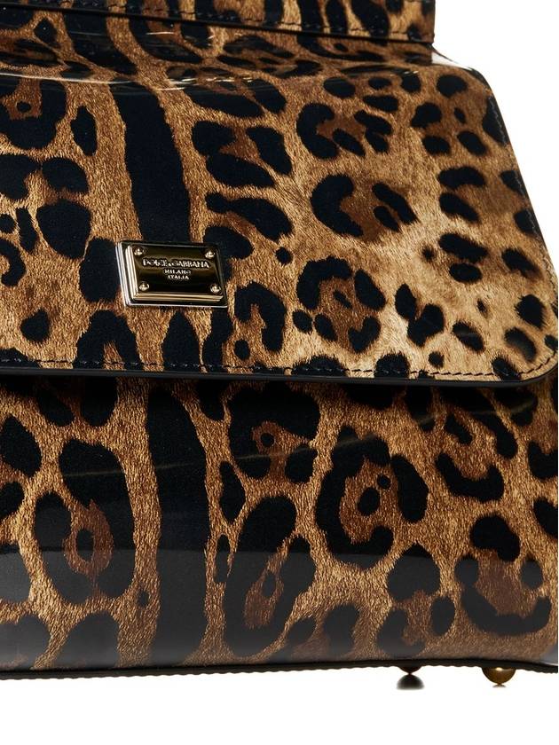 Leopard Leather Tote Bag Brown - DOLCE&GABBANA - BALAAN 4