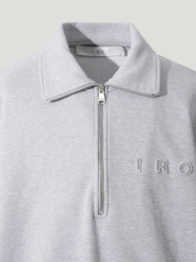 Gray embroidered logo half zip up - IRO - BALAAN 3