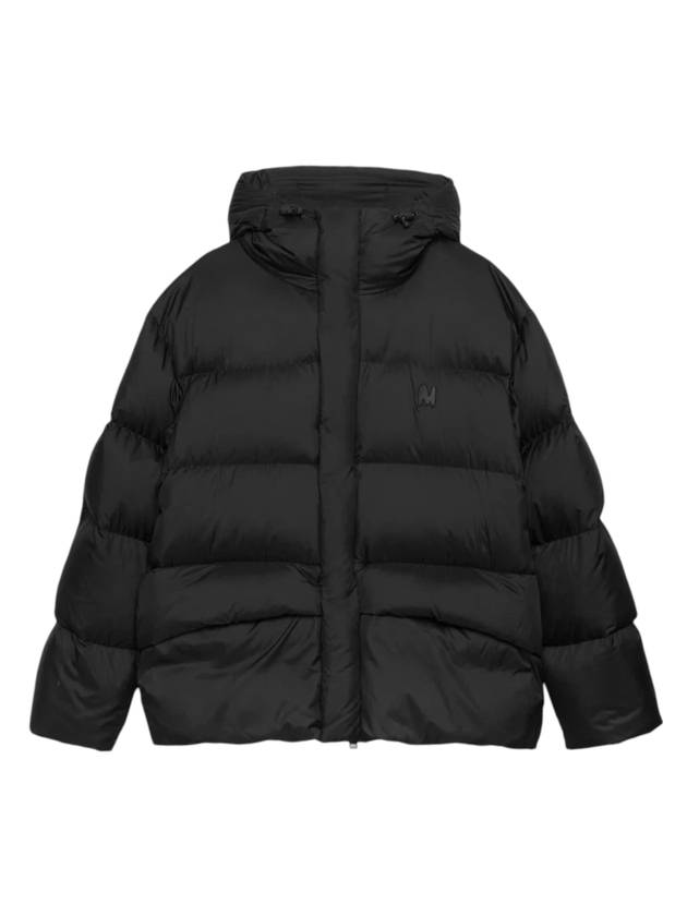 The Mwave Patch Nylon Down Jacket Black - MSGM - BALAAN 1