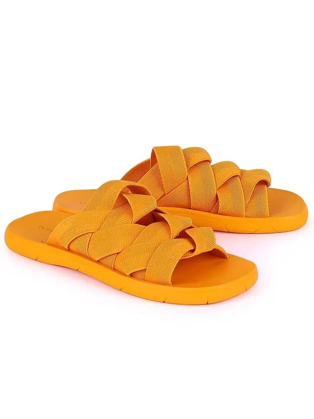 Intrecciato Flat Slippers Tangerine - BOTTEGA VENETA - BALAAN 2