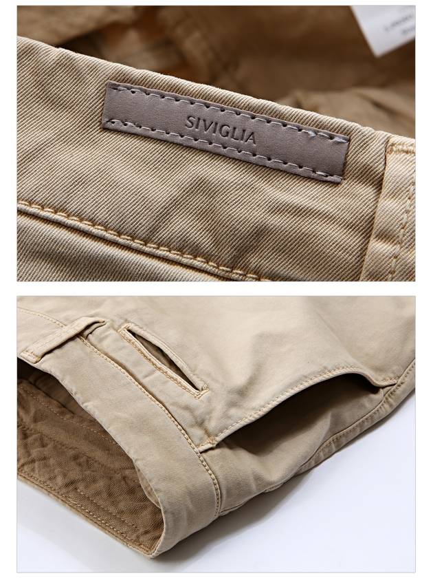 Chino slim straight pants beige - SIVIGLIA - BALAAN 7