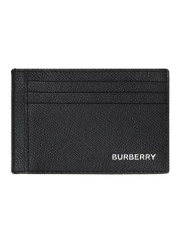 Grainy Money Clip Card Wallet Black - BURBERRY - BALAAN 1