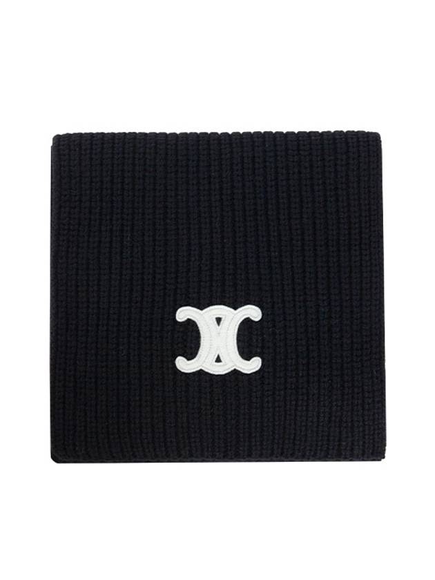 Triomphe Cashmere Muffler Black - CELINE - BALAAN 2