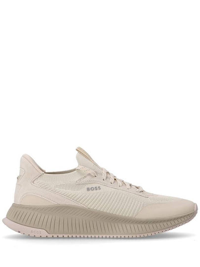 TTNM Evo Trainer Knit Upper Low Top Sneakers Light Beige - HUGO BOSS - BALAAN 2