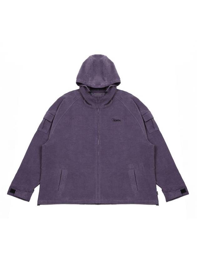 Corduroy Hooded Jacket Purple - ARCANE FUNK - BALAAN 1