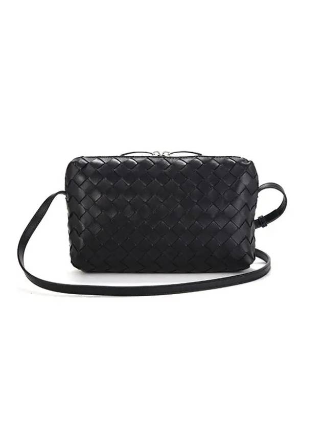 Women's Intrecciato New Nodini Cross Bag Matte Black - BOTTEGA VENETA - BALAAN 3