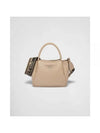 Small Leather Hand Tote Bag Sand Beige - PRADA - BALAAN 1