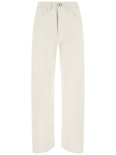 Women's Loose Fit Casual Straight Pants White - JIL SANDER - BALAAN 2