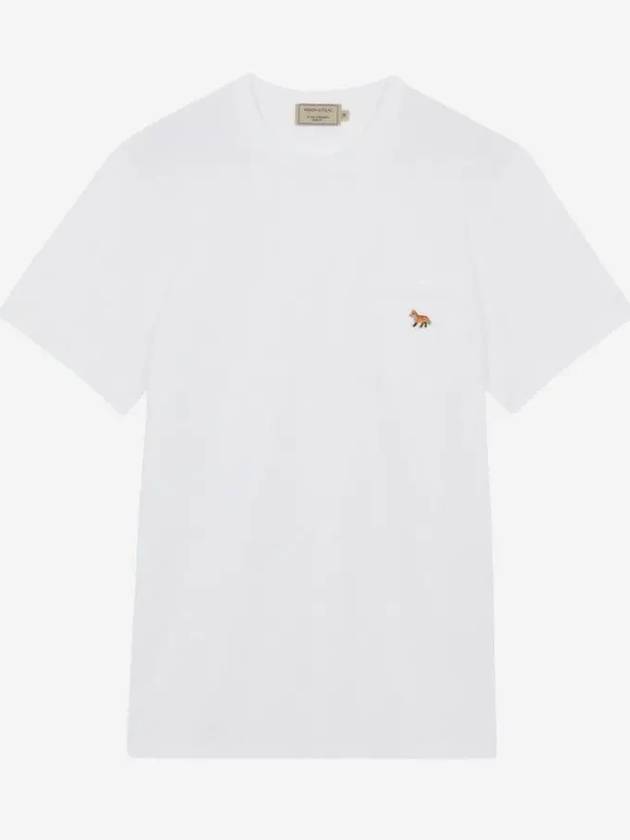 Baby Fox Patch Pocket Short Sleeve T-Shirt White - MAISON KITSUNE - BALAAN 4